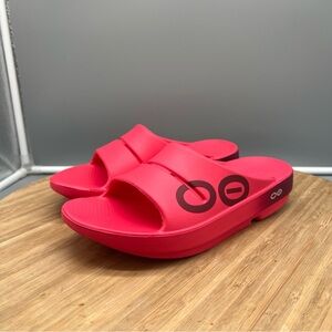 Oofos OOAHH Sport Razz Fade Slide Sandal Recovery Size Women's 7 Men's 5 NWT